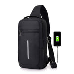 Anti-Theft USB Charging Chest Bag for Travel & Security | Happysoul