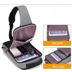 Anti-Theft USB Charging Chest Bag for Travel & Security | Happysoul