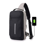 Anti-Theft USB Charging Chest Bag for Travel & Security | Happysoul