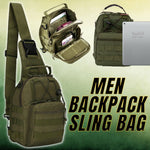 Tactical Sling Bag - Crossbody Pack Chest Shoulder Backpack