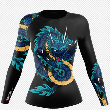 WOMEN BLUE DRAGON LONGSLEEVE - XMARTIAL